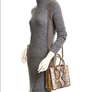 🎉🎉 NWOT MICHAEL KORS LEATHER/SNAKESKIN MESSENGER HANDBAG 🎉🎉